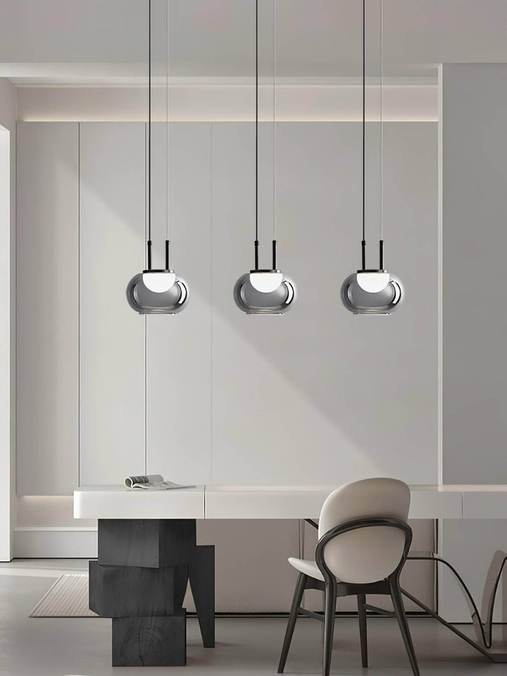 Moderne Halo Pendelleuchte, 3-flammig