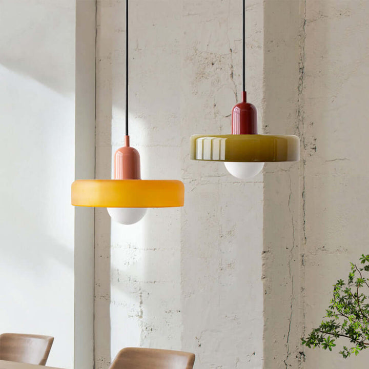 Bunte Glas-Hängelampe - Modernes Design