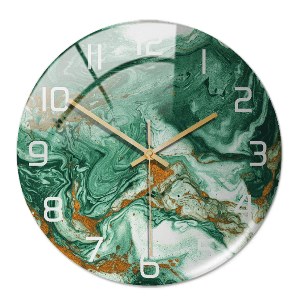 Horloge murale élégante aspect marbre 30 cm