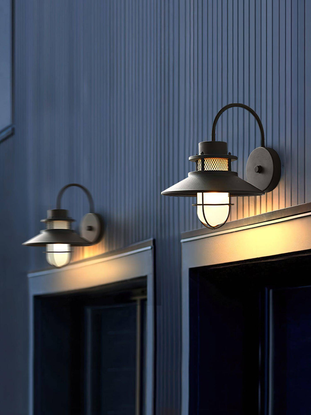 Außenwandleuchte Industrial Design Metall & Glas IP65