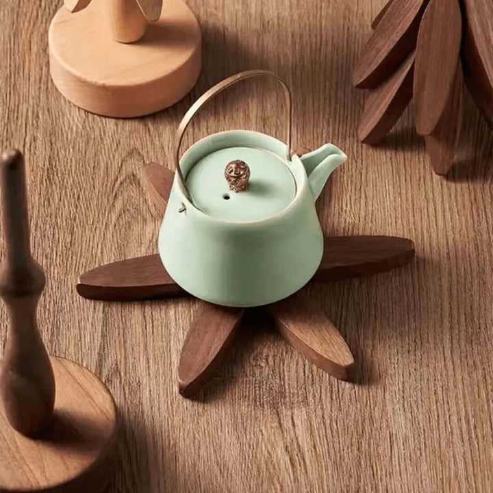 Ensemble de sous-verres en bois - Motif arbre - Résistant à la chaleur