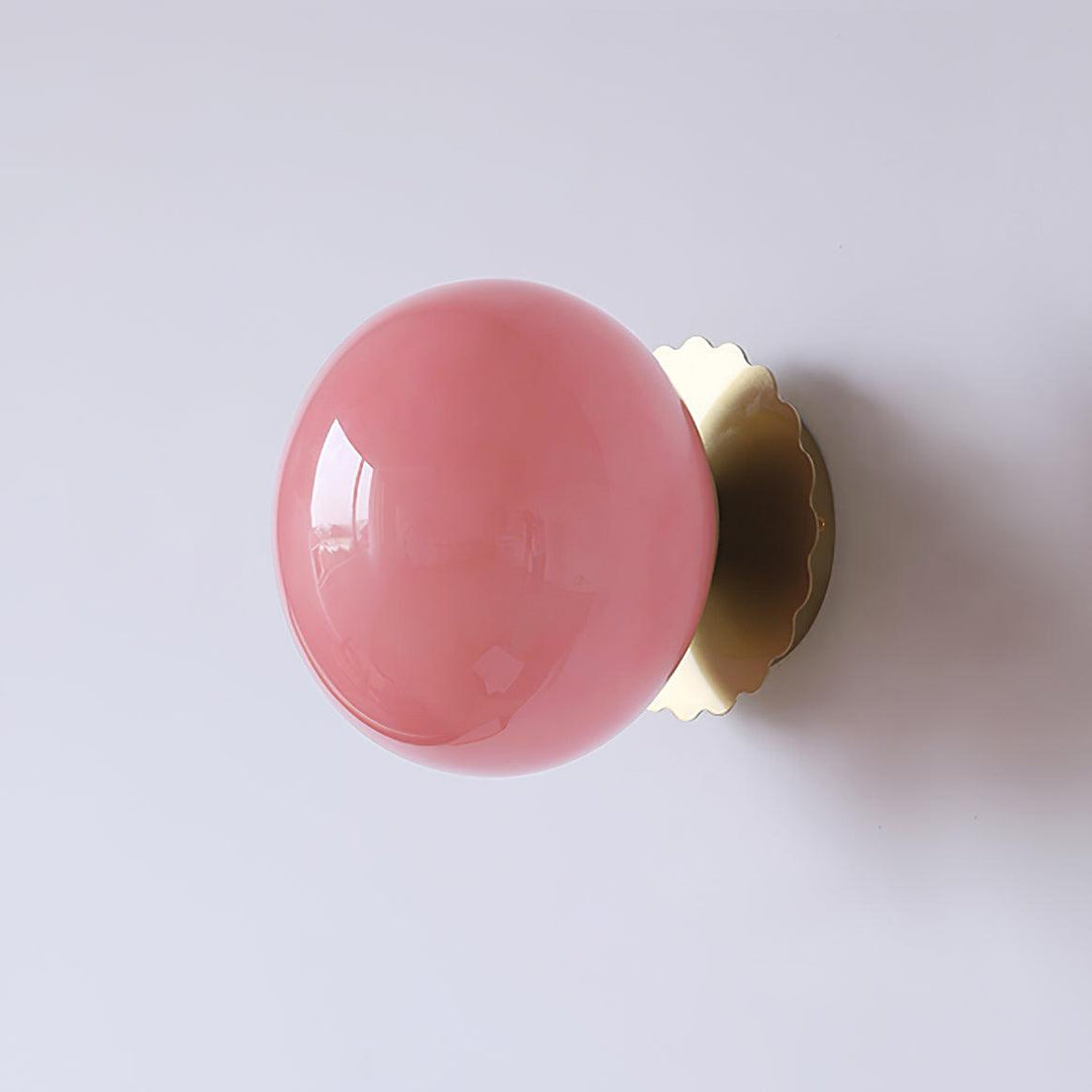 Moderne Rosa Glas Wandleuchte
