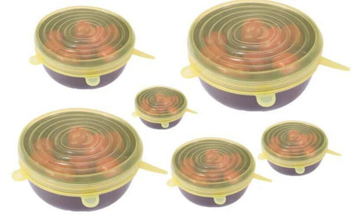 6er Set Flexible Silikon-Deckel - Nachhaltige Frischhaltung