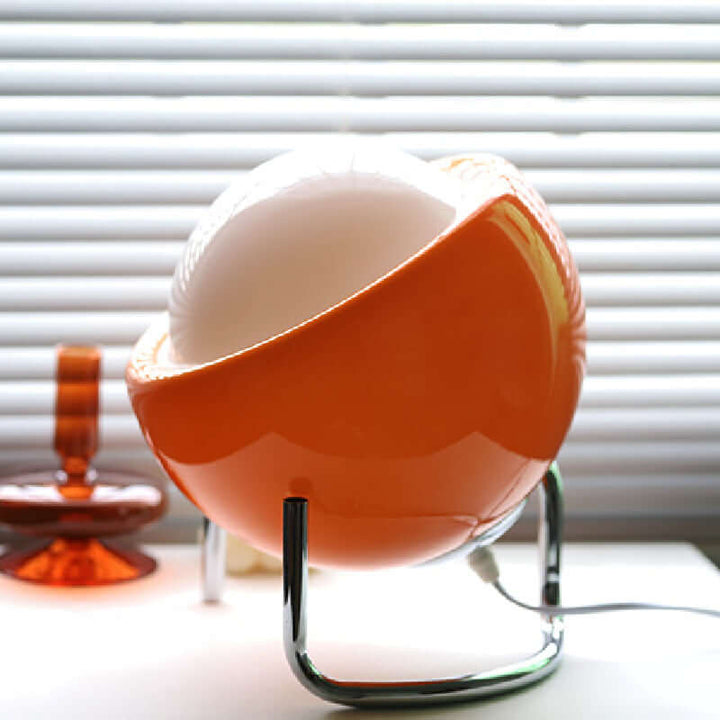 Retro Bauhaus Tischlampe Glas-Stein LED