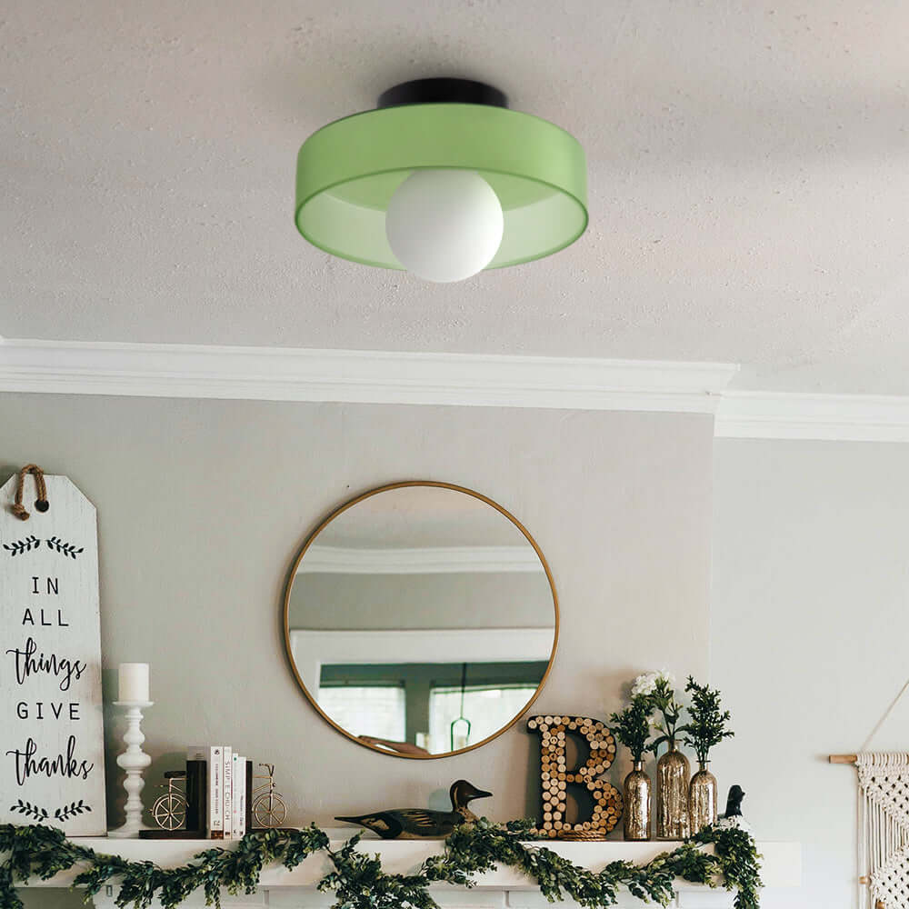 Plafonnier rond moderne en verre