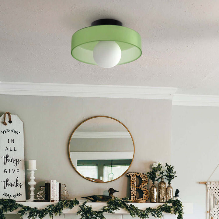 Plafonnier rond moderne en verre