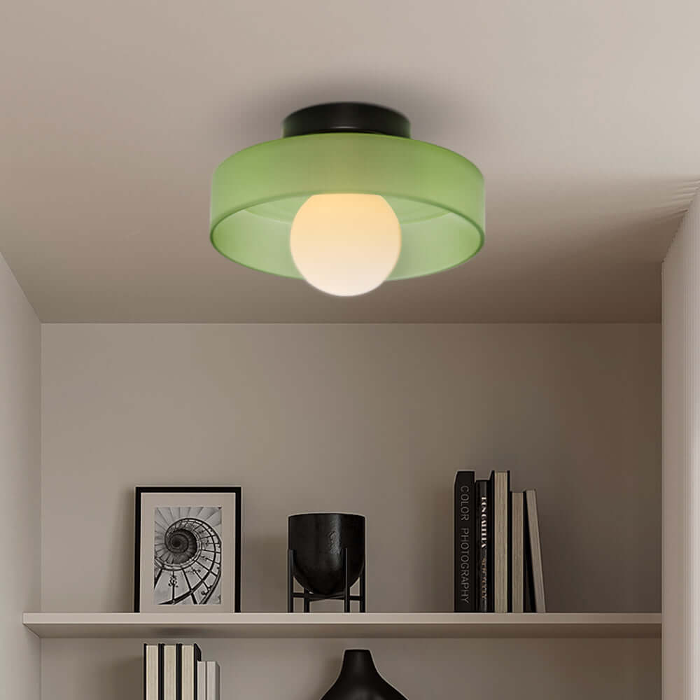 Moderne Runde Glas Deckenleuchte