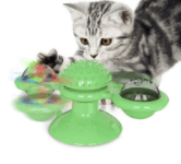 Jouet pour chat avec griffoir et moulin à vent - Interactif