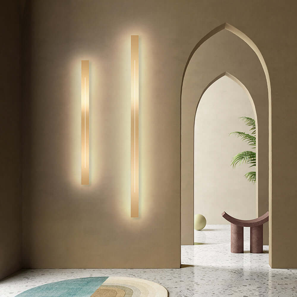Moderne LED Wandleuchte Gold Schwarz Innen