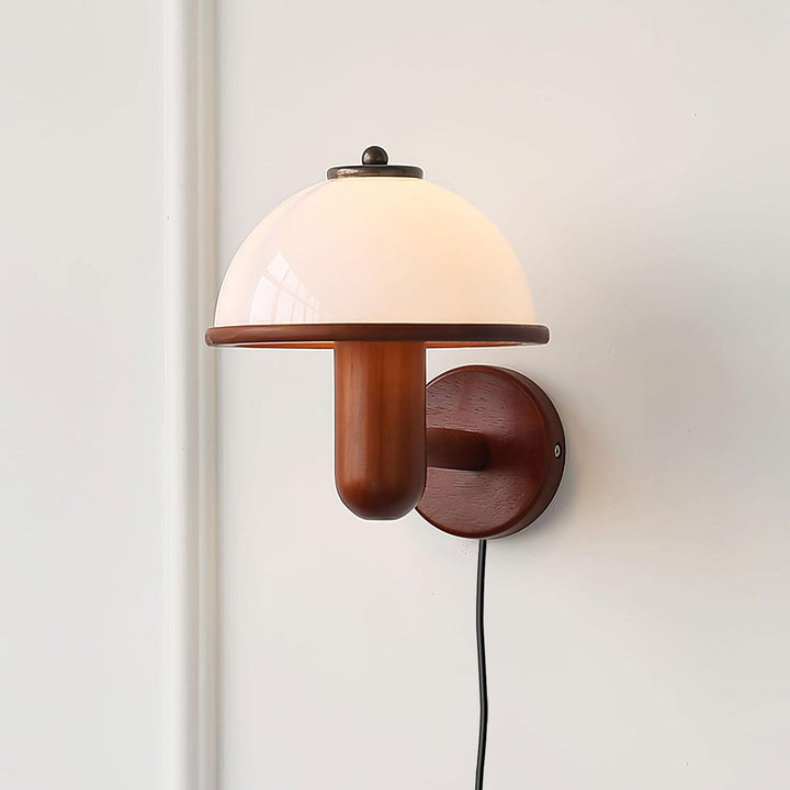 Pilz Design Wandleuchte Holz Modern