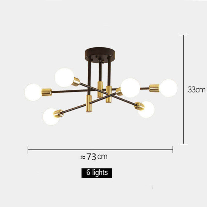 Lustre moderne en boule de verre