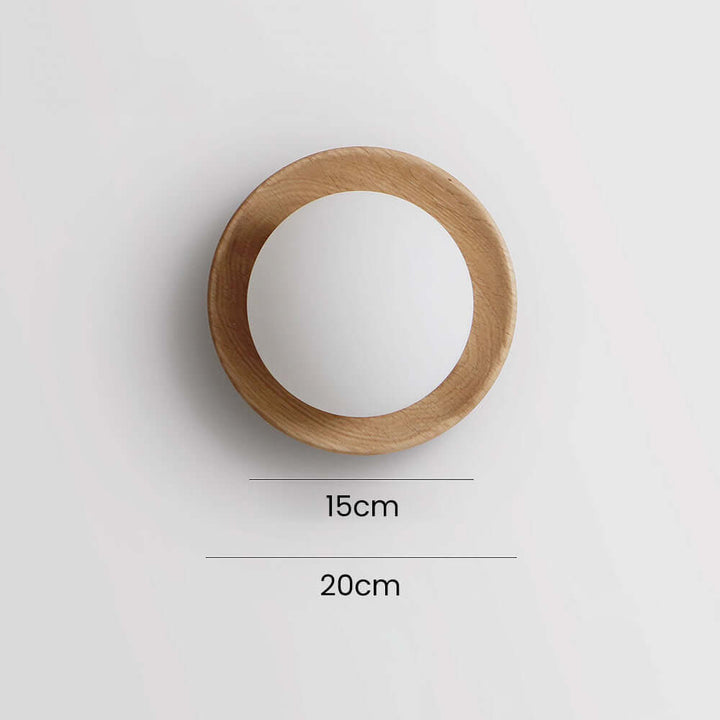 Applique minimaliste blanche en bois naturel
