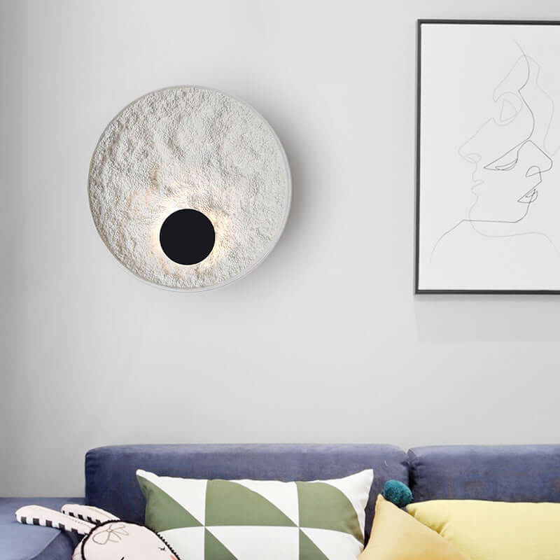 Applique murale moderne en forme de boule de lune ronde