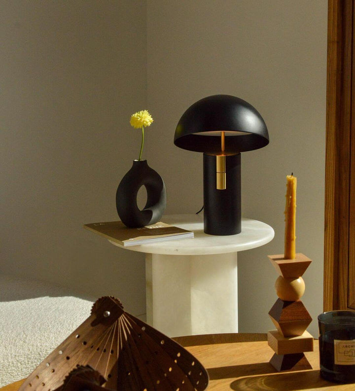 Lampe de table au design moderne avec cylindres rotatifs