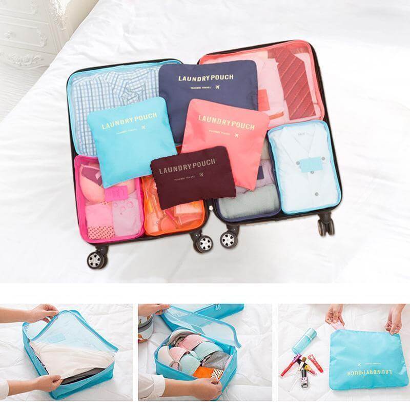 Ensemble de 6 cubes de rangement de voyage