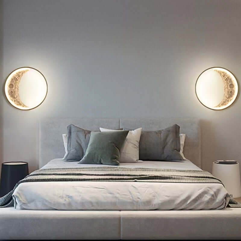 Mondförmige LED-Wandleuchte Außen