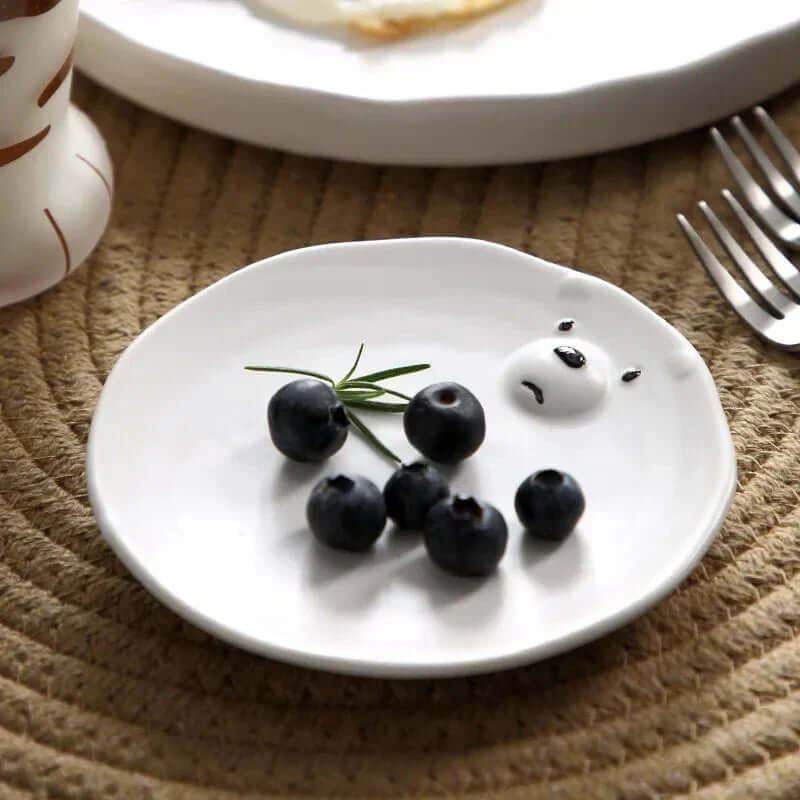 Service de table en céramique 4 pièces motif ours polaire mignon