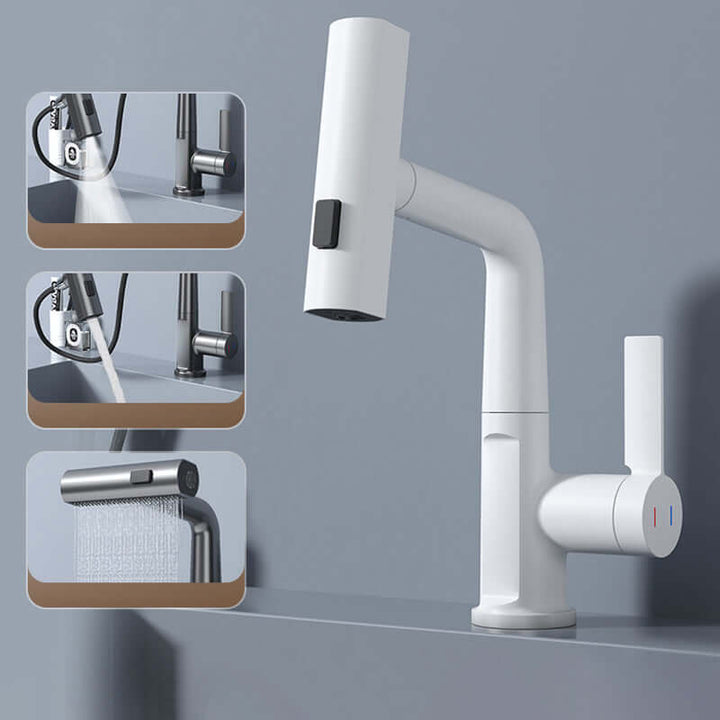 Flexibler Küchenarmatur mit LED, 360° drehbar