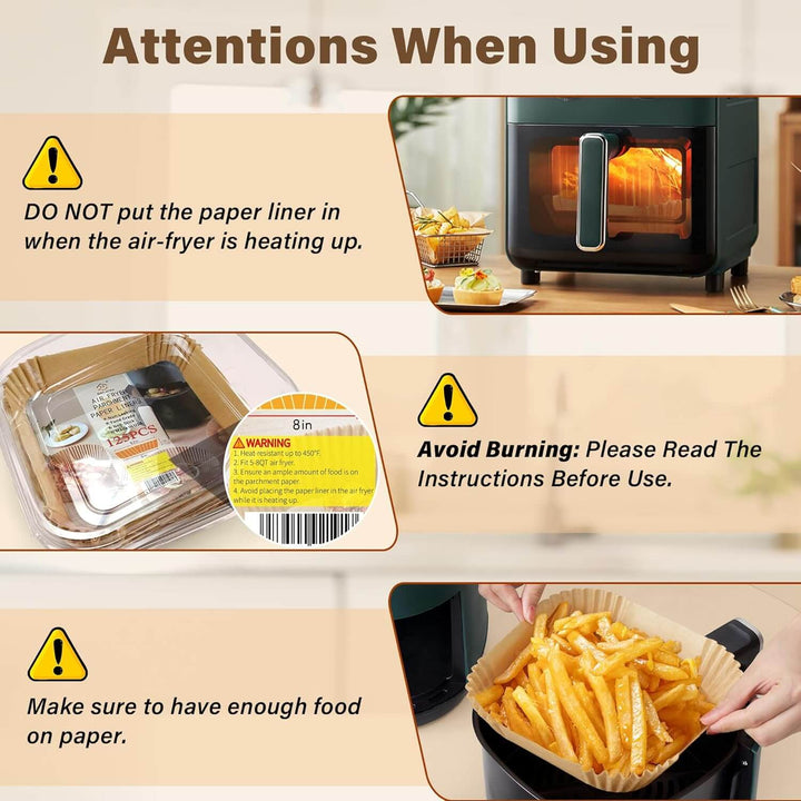 Einweg-Airfryer-Papierformen, antihaftbeschichtet