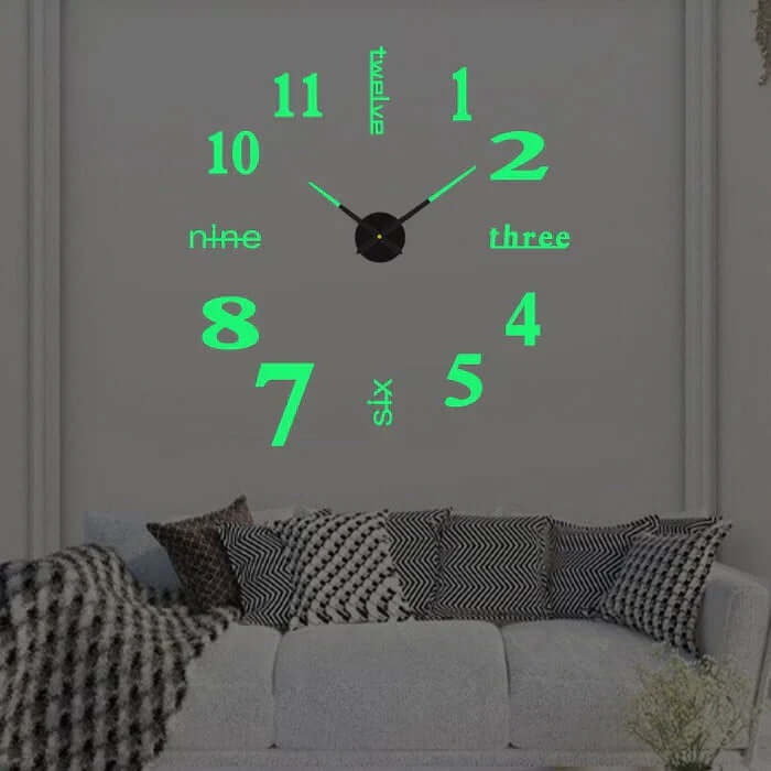DIY Wanduhr Groß 60-130cm - Modern Design