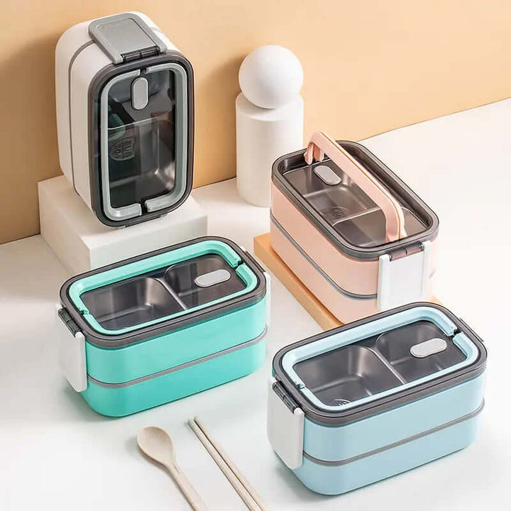 2-Schichtige Edelstahl Bento Lunchbox