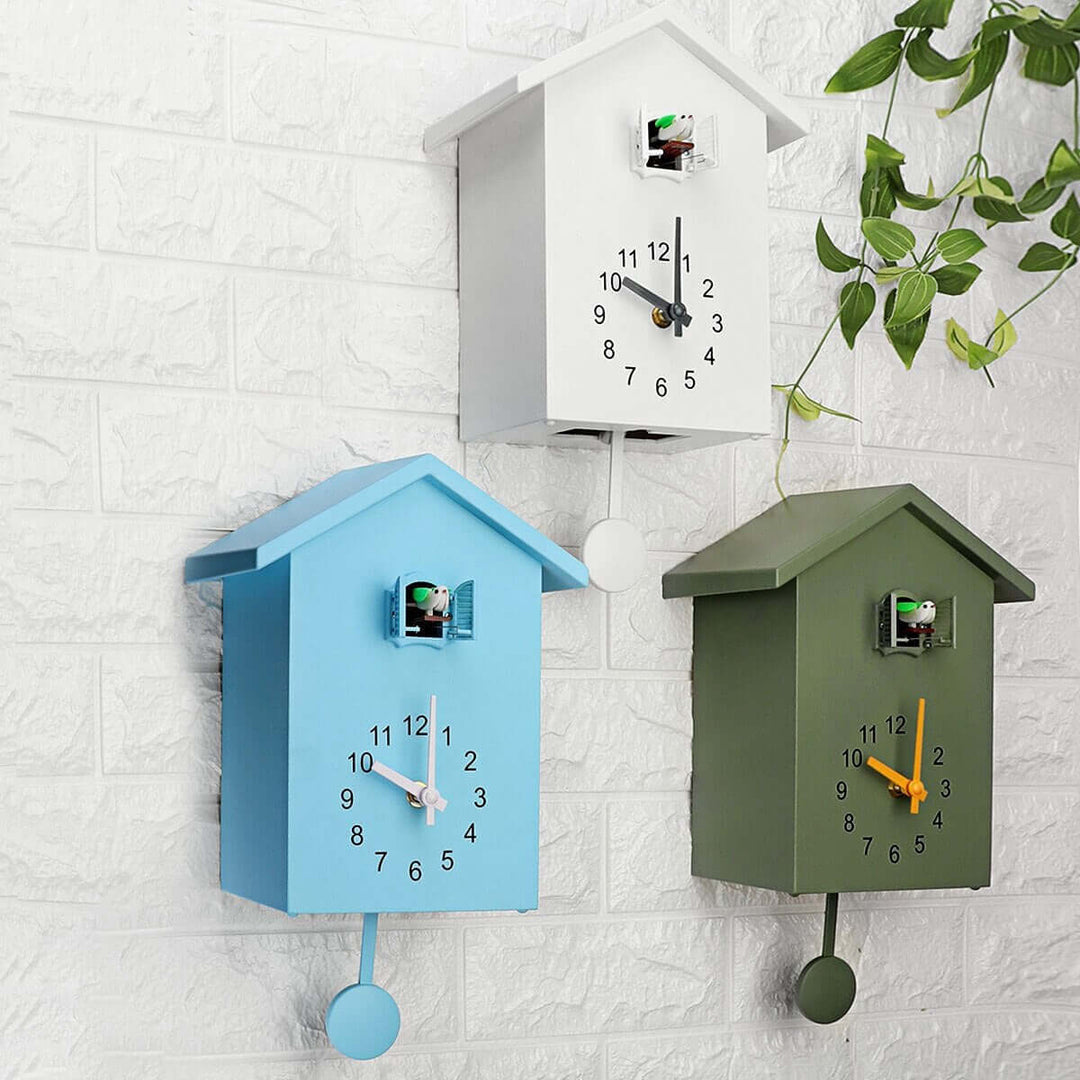 Horloge murale à coucou rétro à piles