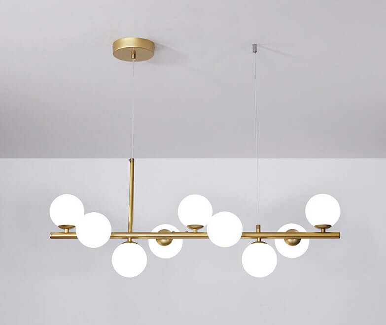 Suspension de table à manger luxueuse en verre