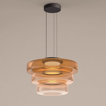 Elegante Bauhaus Glas-Hängeleuchte