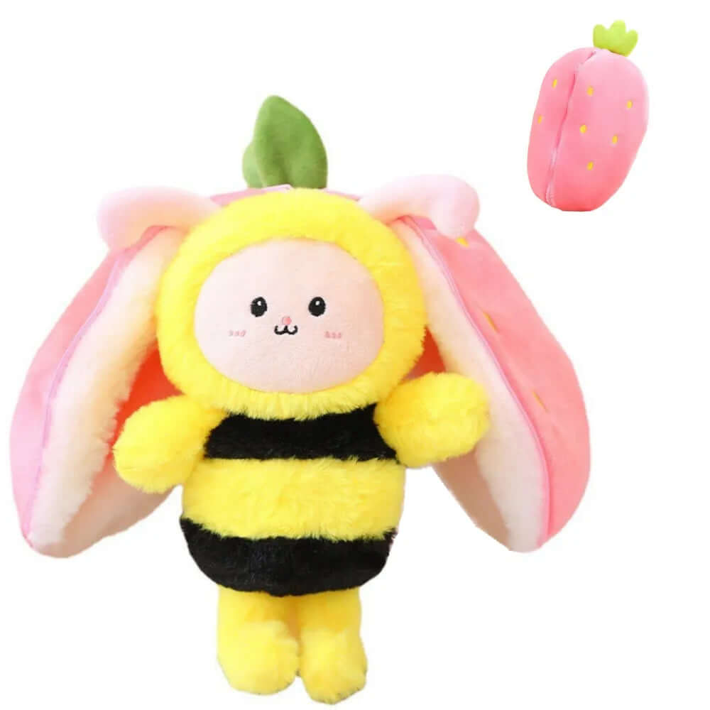 Peluche 2 en 1 - animal et fruit