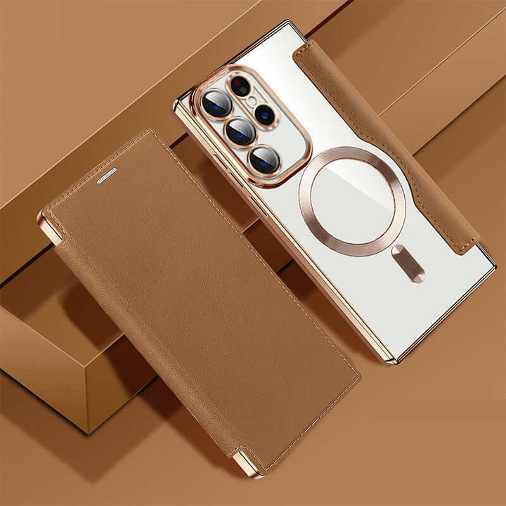 Étui de téléphone en cuir avec fente pour carte