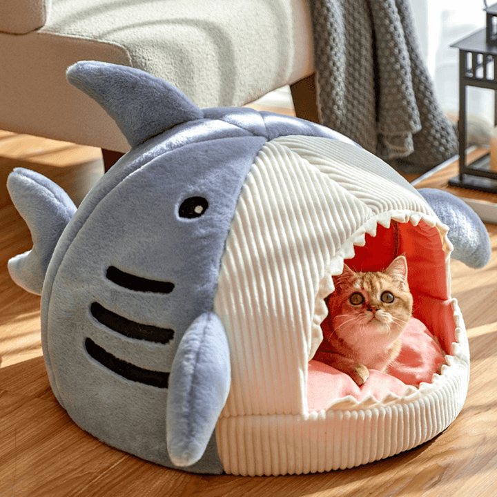 Grotte pour chat douillette avec coussin câlin