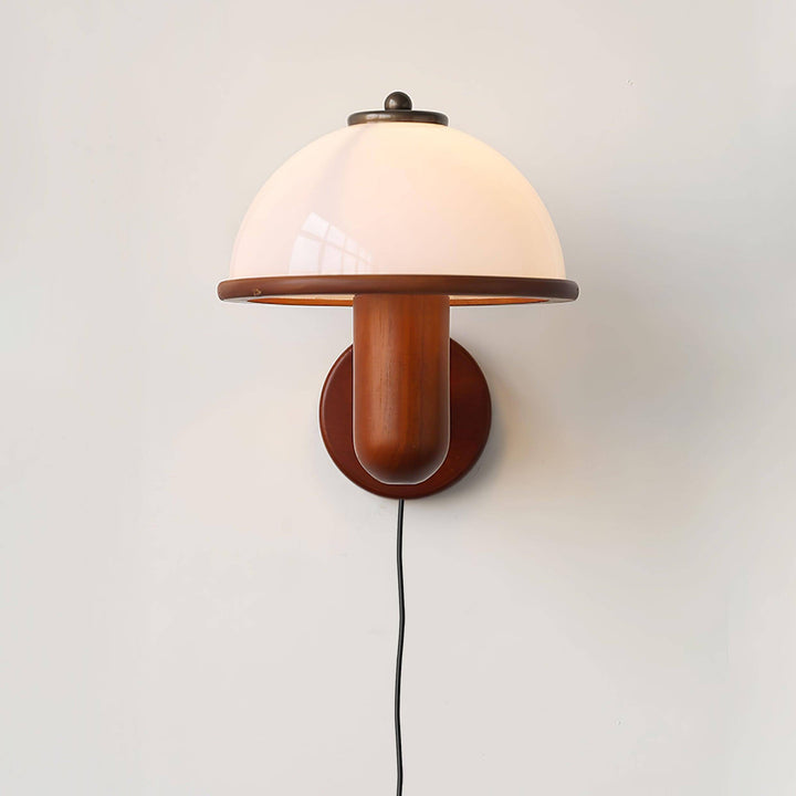 Pilz Design Wandleuchte Holz Modern