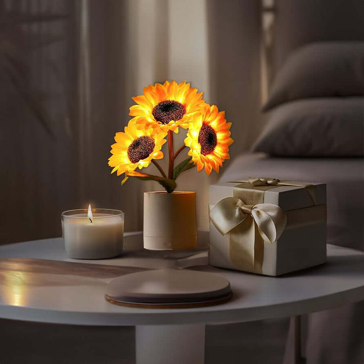 LED Sonnenblumenlampe Stimmungslicht Dekoleuchte