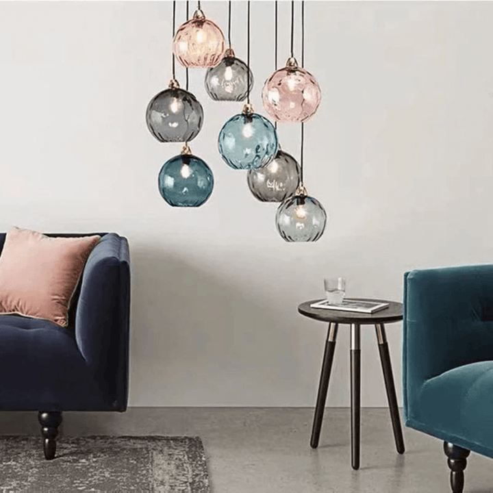Moderne 3er Cluster Pendelleuchte Glas