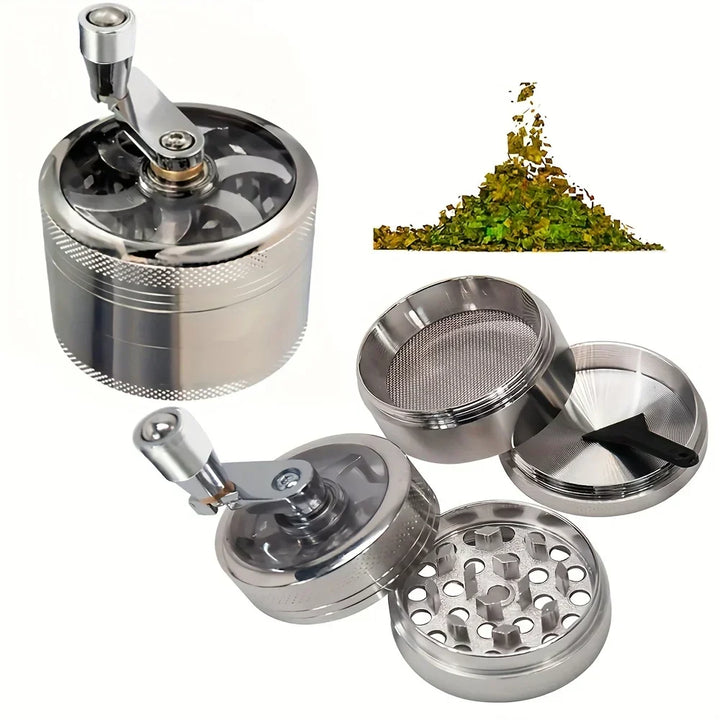 "Edelstahl Nuss- und Hartgewürzmühle, robust, langlebig, ideal zum Zerkleinern von Muskatnuss, Pfeffer, Ingwer und Salz."