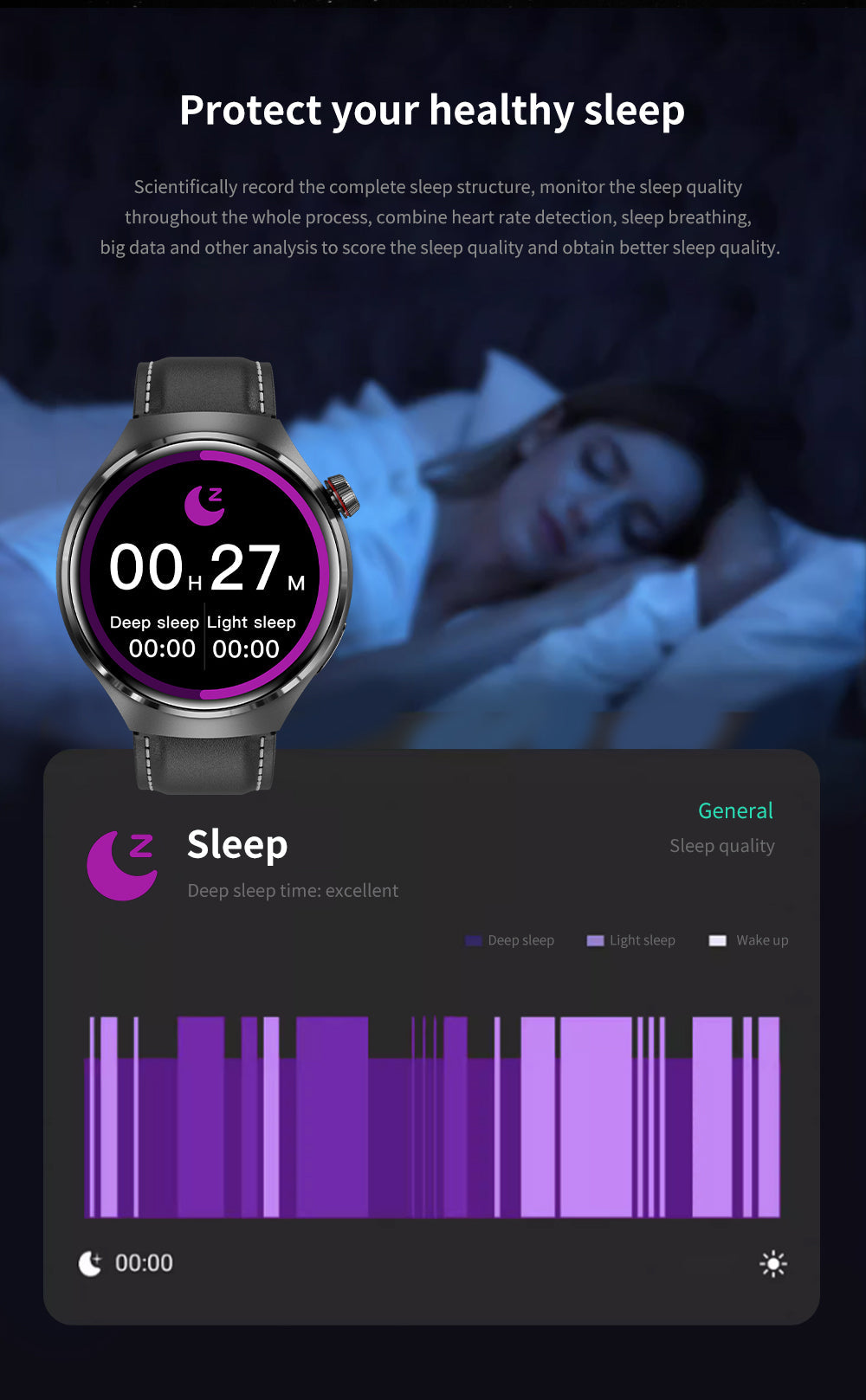 "Edle GT4 Pro Smartwatch für Herren, rundes AMOLED Display, schwarz mit IP68-Schutz, ideal für stilbewusste Technikliebhaber.