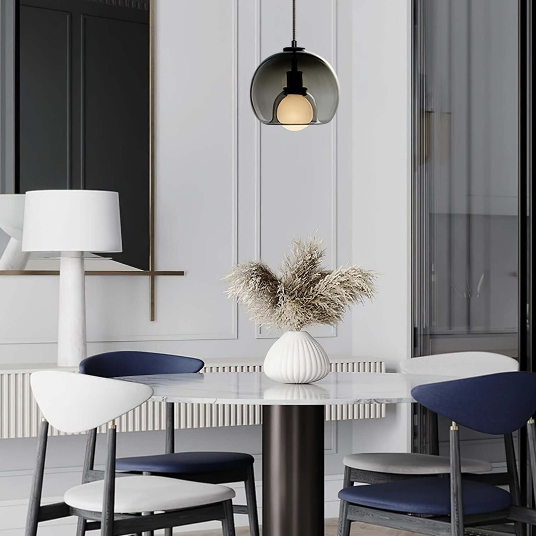 Moderne Pendelleuchte - Metall & Glas