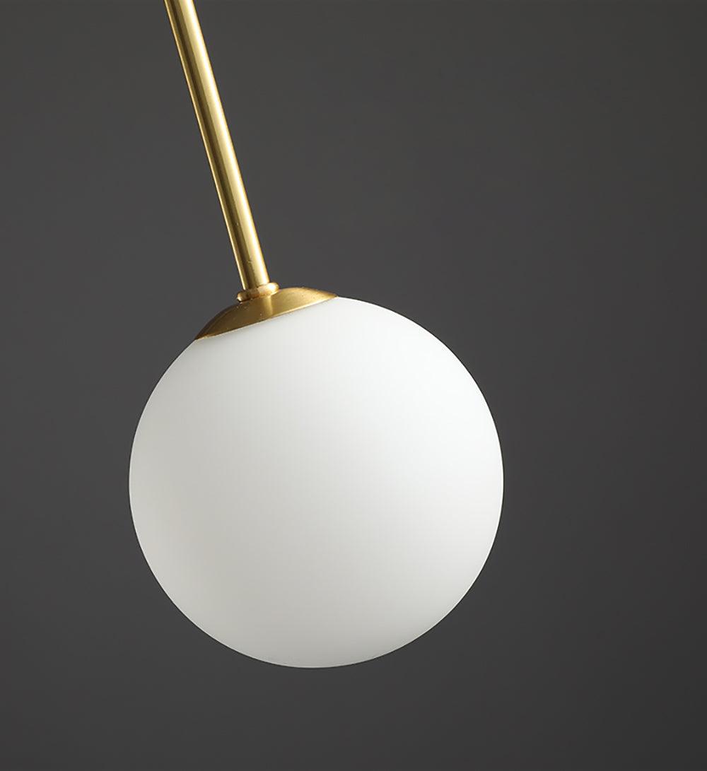 Suspension élégante en verre et métal