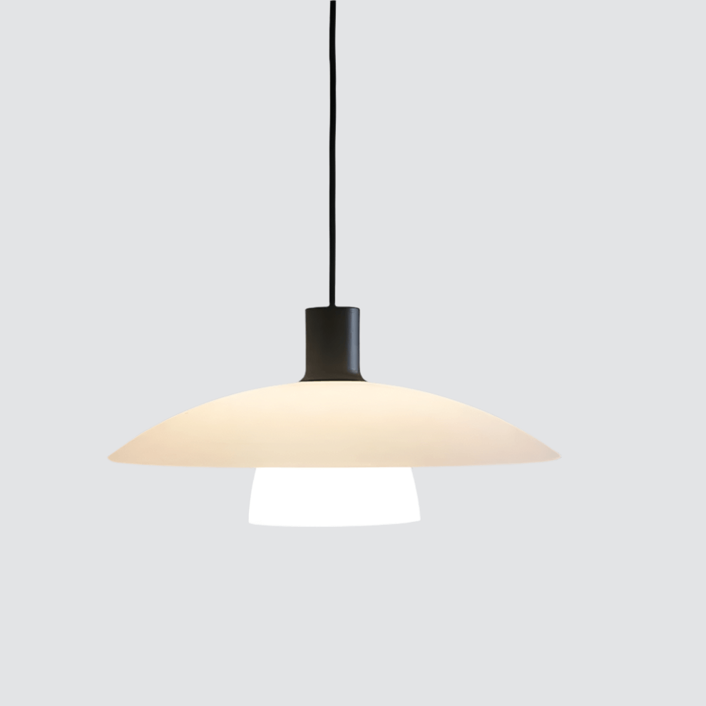 Minimalistische Pendelleuchte Weißglas