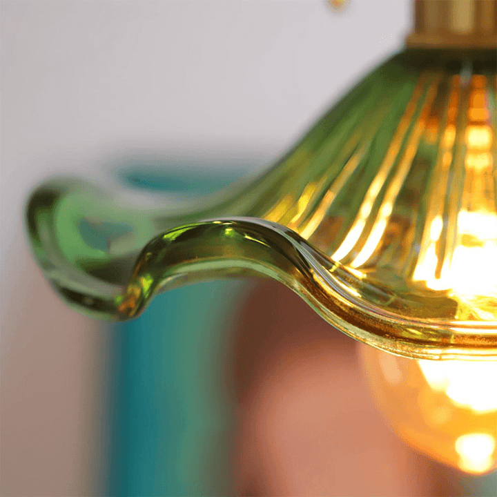 Blumen Pendelleuchte Glas LED