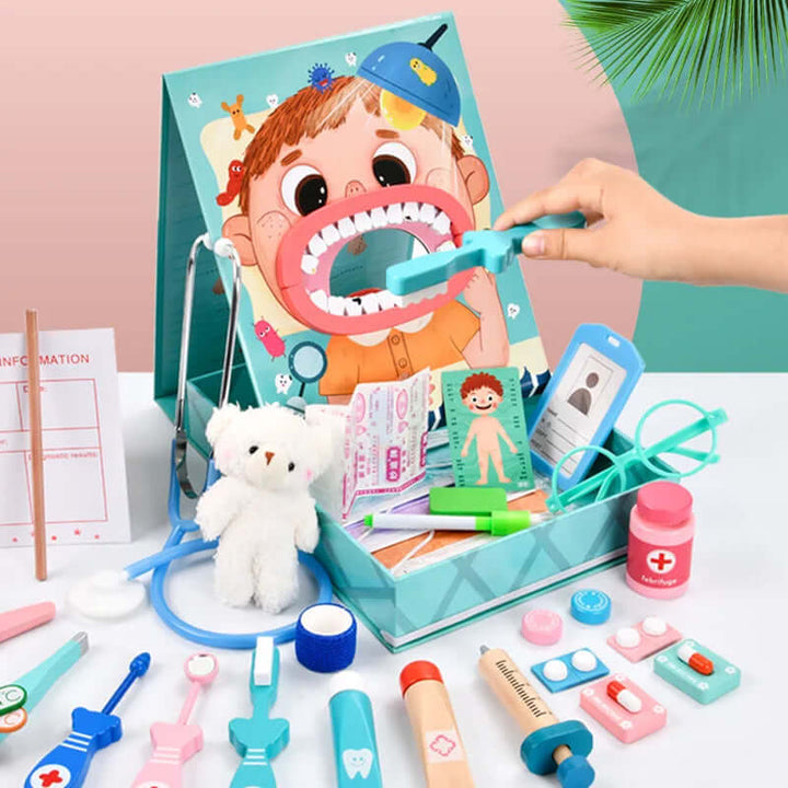 Coffret de dentiste pour enfants - jeu de rôle et soins dentaires 