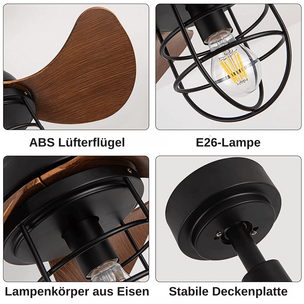 Moderner Deckenventilator mit Beleuchtung