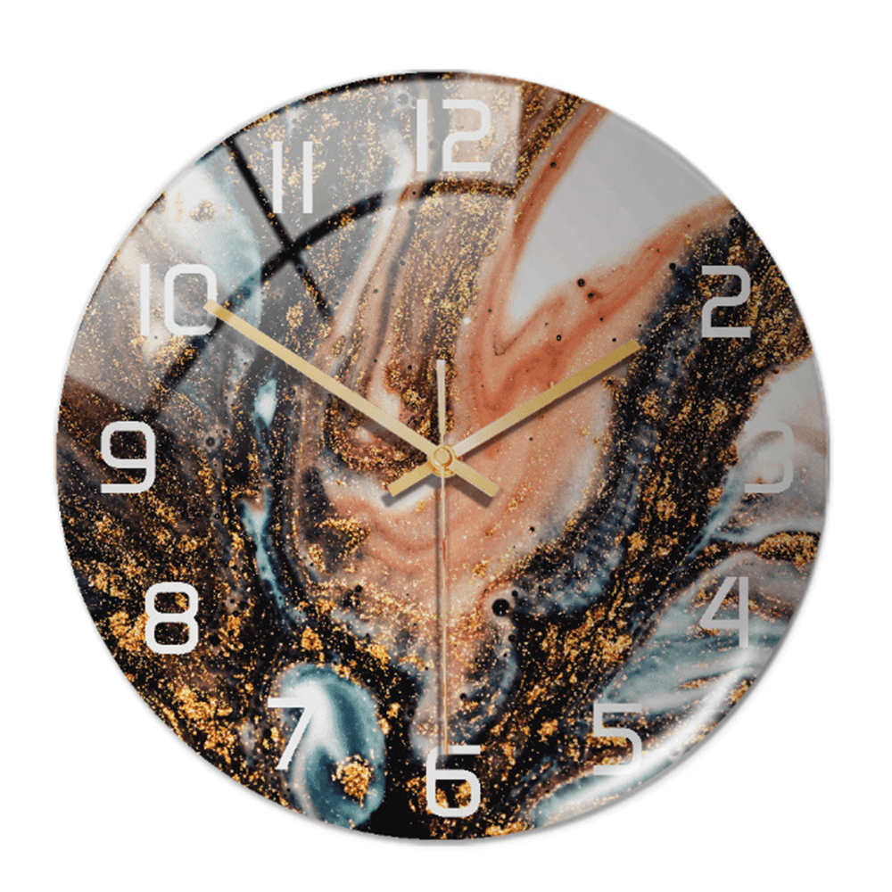 Horloge murale élégante aspect marbre 30 cm