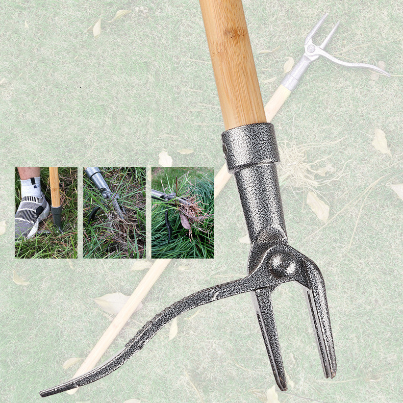 Effektiver Unkrautzieher mit stabilem 4-Krallen-Kopf und ergonomischem Griff zur präzisen Wurzelentfernung im Garten.