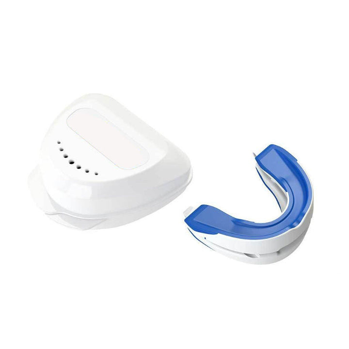 "Einstellbares Anti-Schnarch-Mundstück 2.0, transparent, ergonomisch, reduziert Schnarchen, verbessert Atemweg, komfortabel."