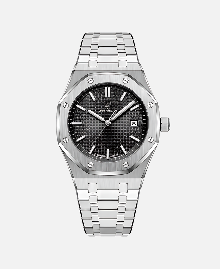 "Elegante Herren Armbanduhr, 41mm Edelstahl, zeitloses Design, minimalistisches Zifferblatt, kratzfest und wasserdicht."