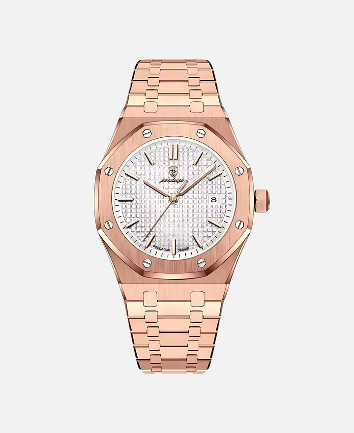 "Elegante Herren Armbanduhr, 41mm Edelstahl, zeitloses Design, minimalistisches Zifferblatt, kratzfest und wasserdicht."
