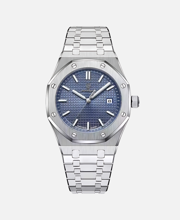 "Elegante Herren Armbanduhr, 41mm Edelstahl, zeitloses Design, minimalistisches Zifferblatt, kratzfest und wasserdicht."