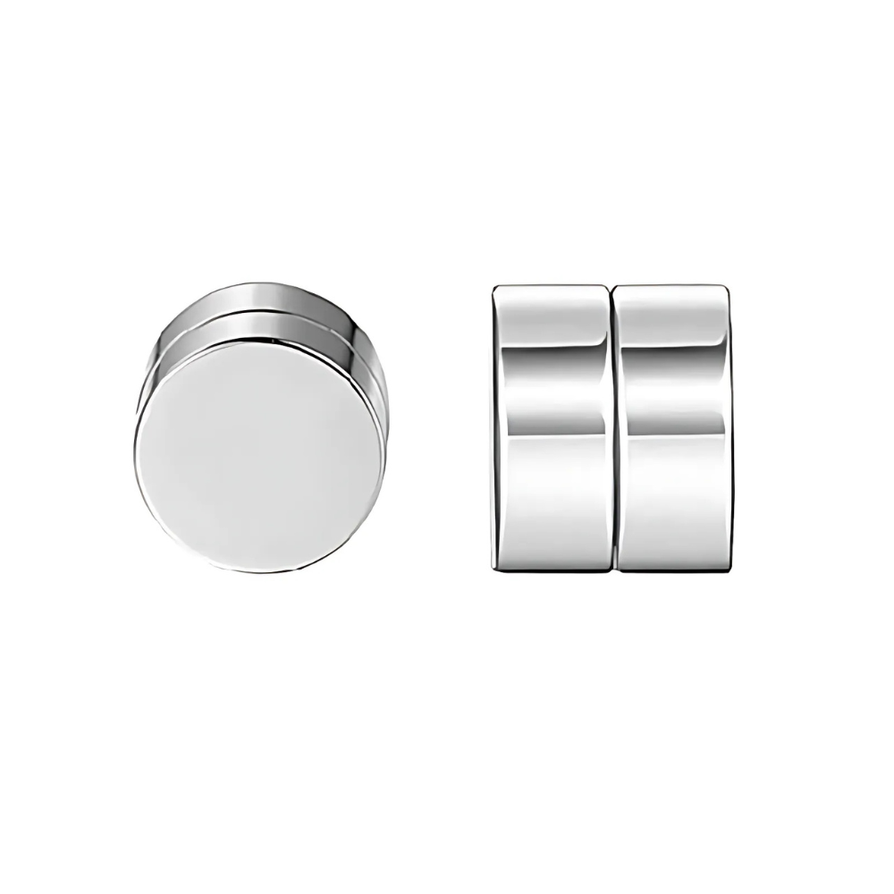 "Elegante magnetische Zirkon-Ohrringe, Kristall-Design, Unisex, glänzend silbern, komfortabler Clip-On, ohne Ohrlöcher."