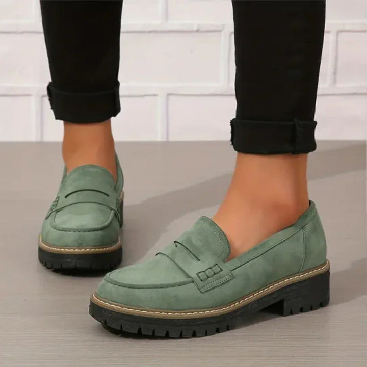 Elegante orthopädische Slipper für Damen & Herren, aus Leder, rutschfest, gepolsterte Sohle, Komfort und Halt, beige.